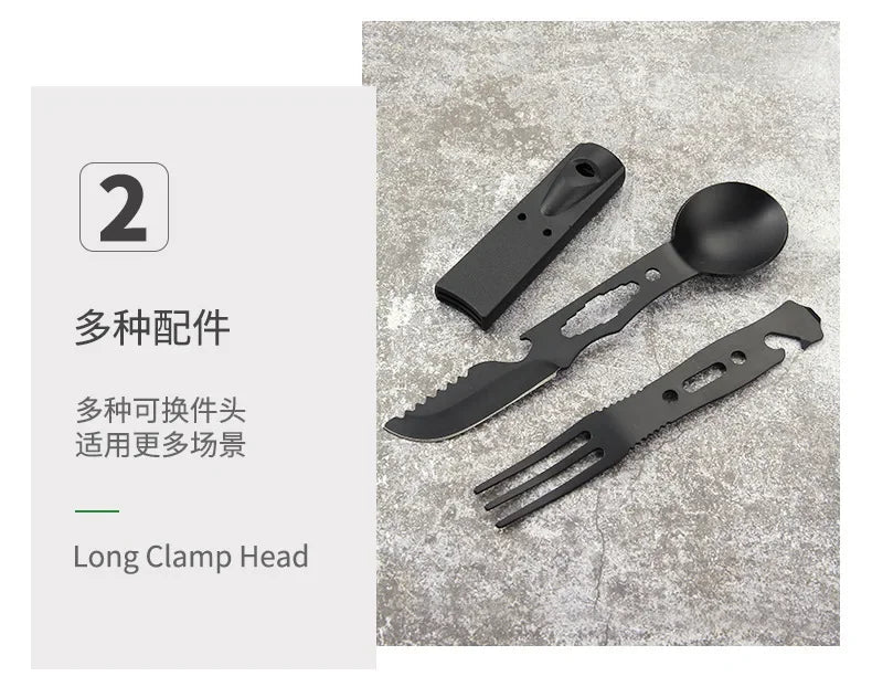 Multifunction Camping Knife & Tableware Set