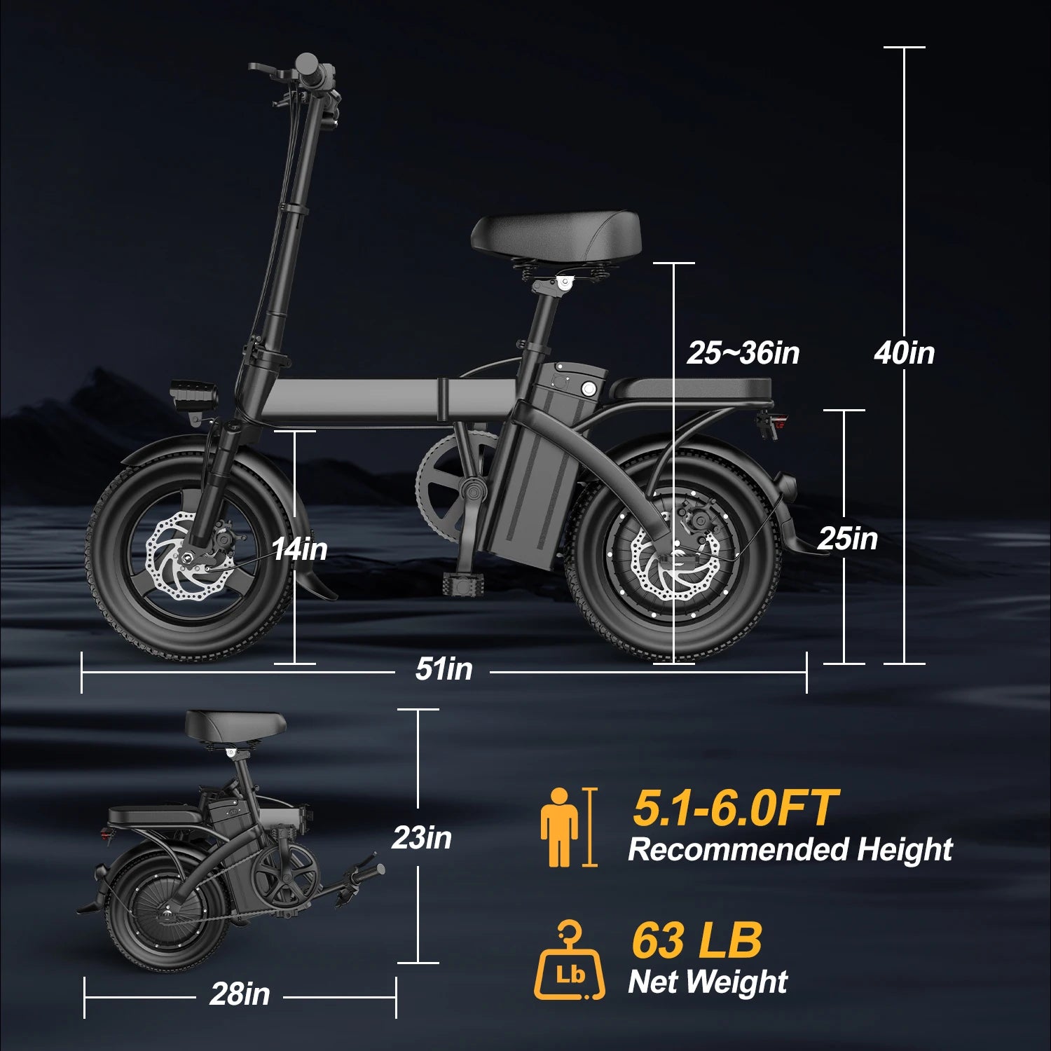 Folding Electric Motorcycle E-Bike