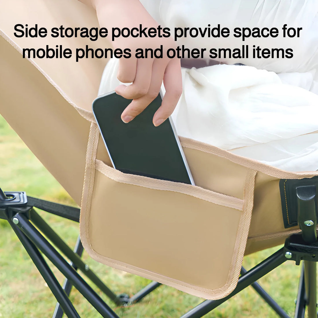 Adjustable Folding Outdoor Moon Chair – Portable High Back Camping & Beach Chair