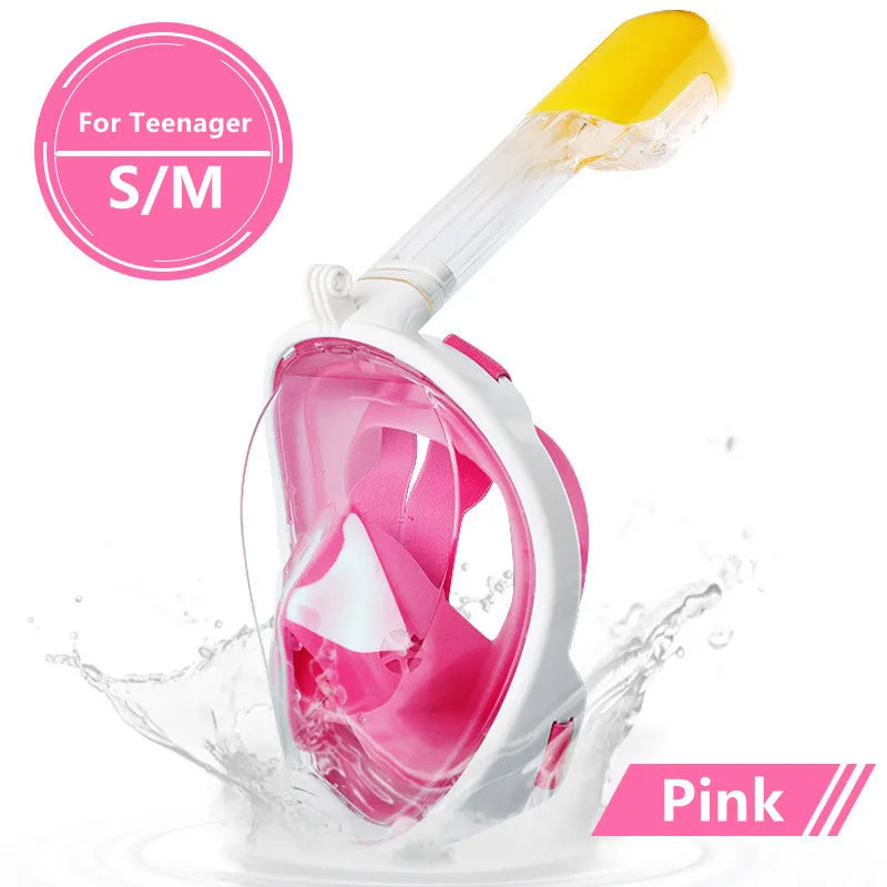 Full-Face Anti-Fog Diving Mask – Waterproof Snorkeling Gear for Adults & Kids