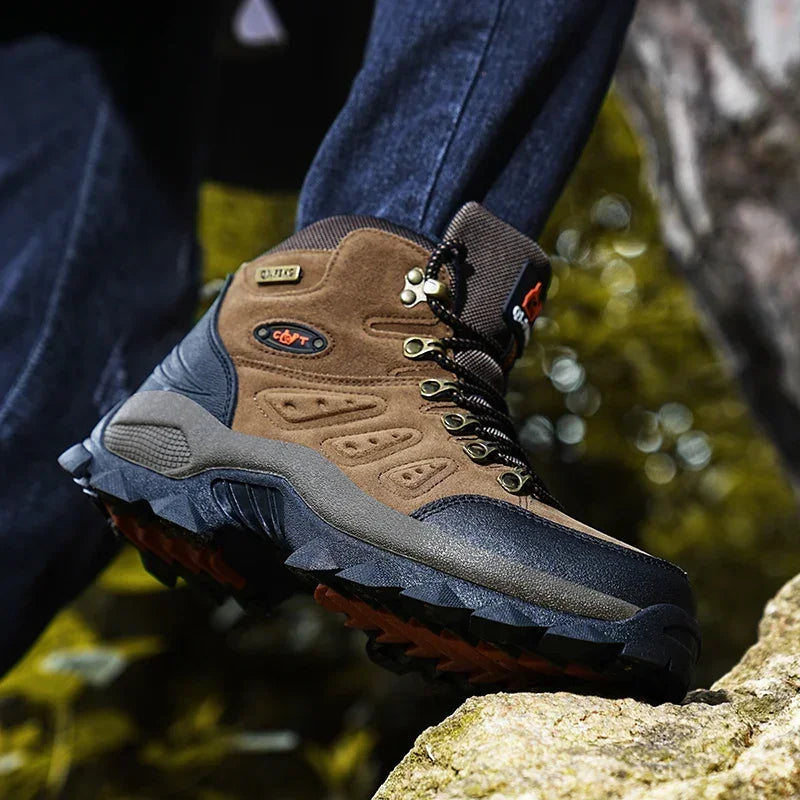 Plus Size Unisex High-Top Hiking Sneakers – Non-Slip Outdoor Boots