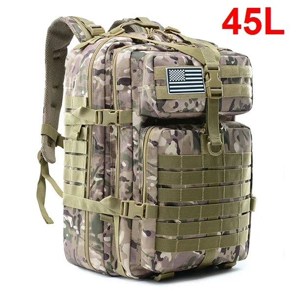 30/50L Tactical Backpack – MOLLE Survival Pack for Hiking, Travel & Hunting