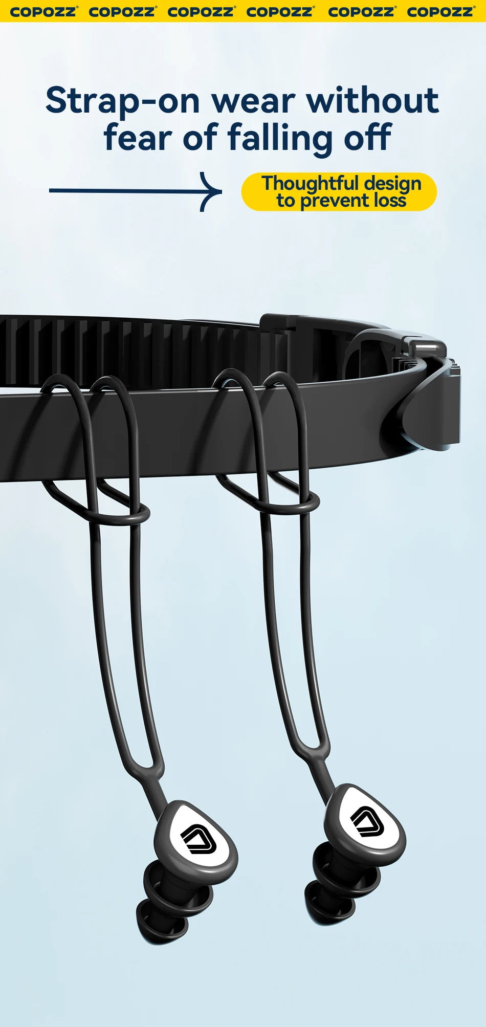 COPOZZ Silicone Swimming Earplugs & Nose Clip Set