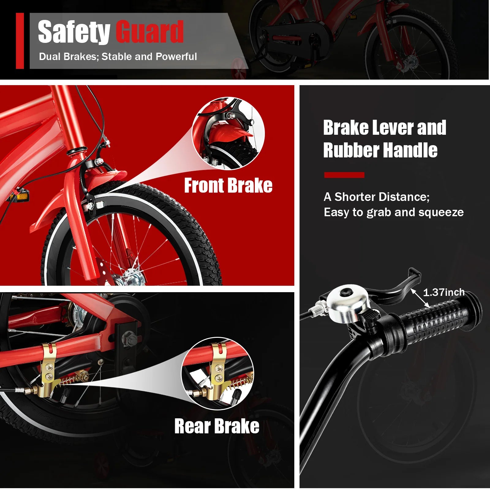 14-Inch Kids Bike with Training Wheels – Adjustable Bicycle for Boys & Girls Ages 2–5