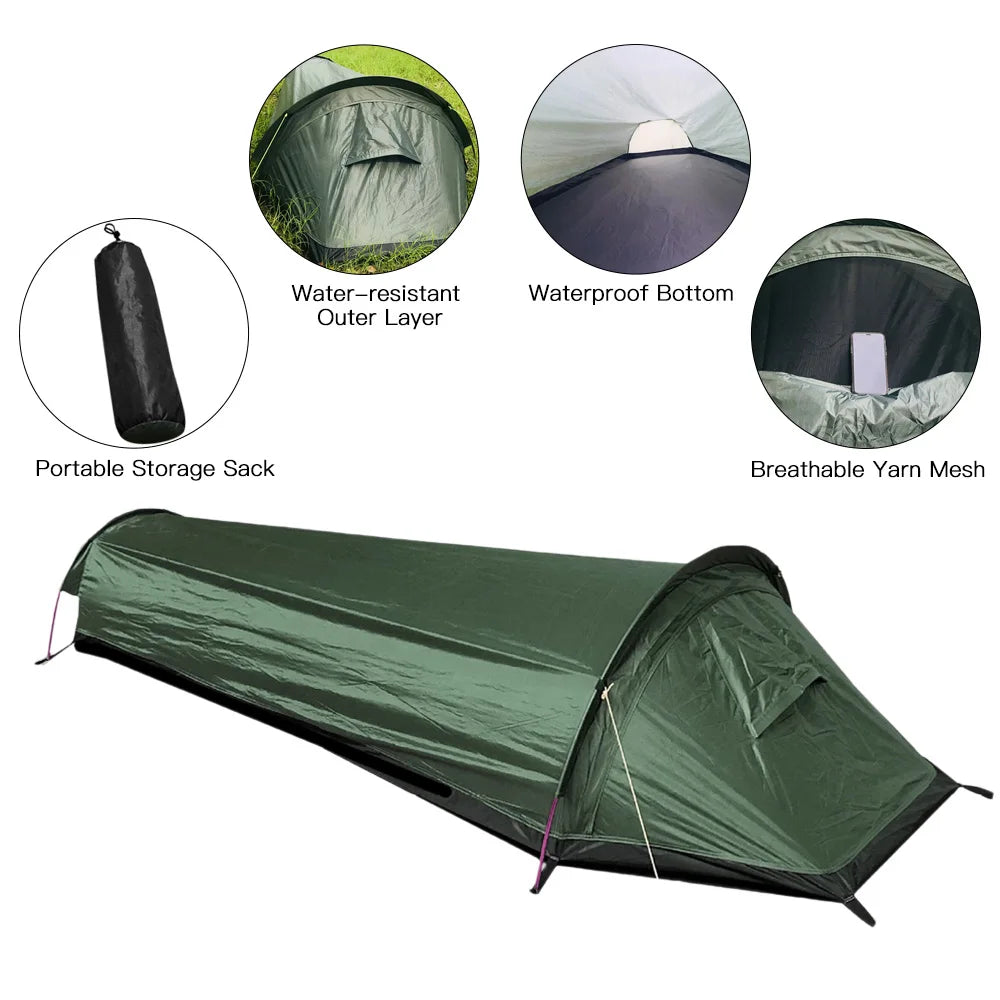 Lightweight 1-Person Backpacking Tent – Waterproof Camping & Hiking Shelter