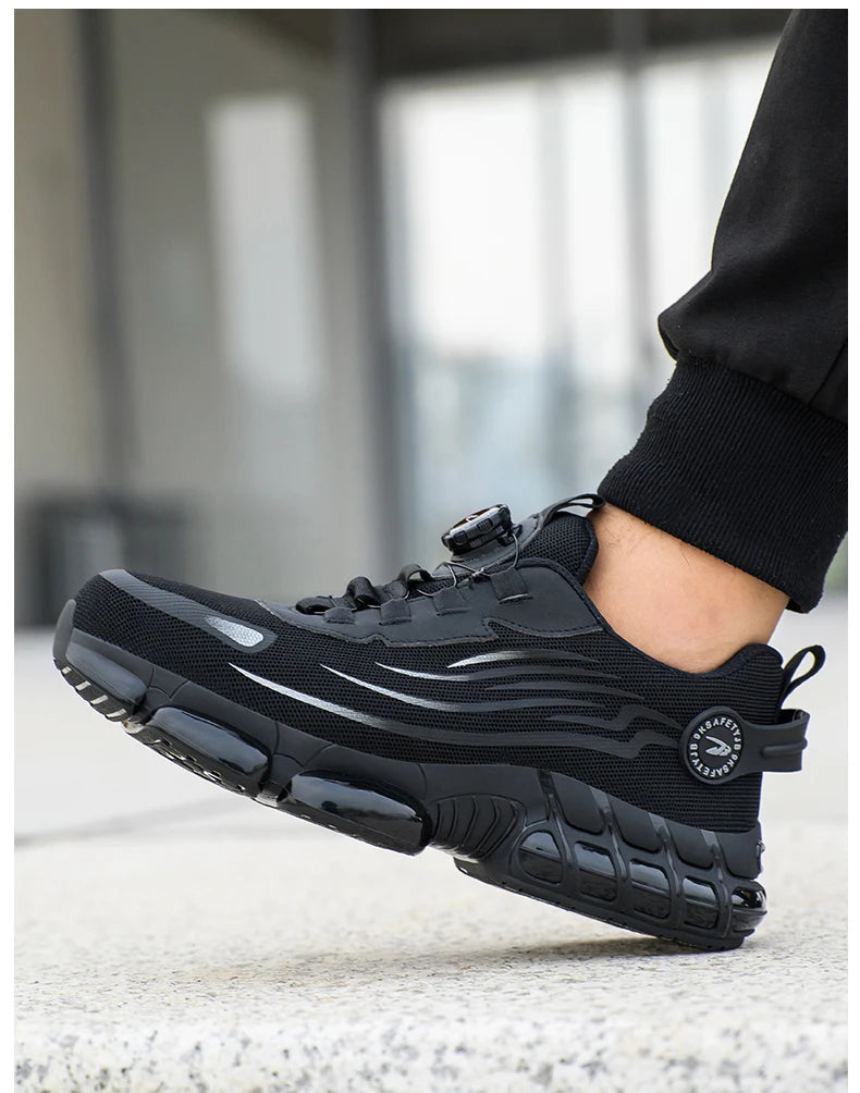 Men’s Safety Work Shoes – Anti-Smash, Anti-Puncture with Rotating Buckle