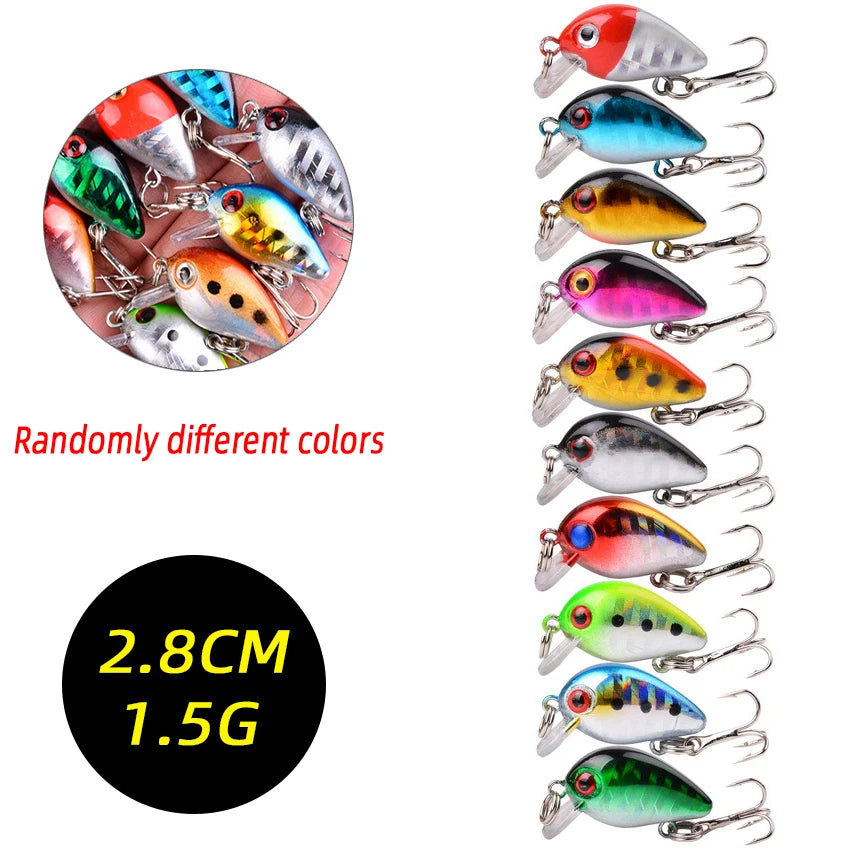 3/5/8-Piece Random Fishing Lure Set – Minnow Crankbait Artificial Bait Kit
