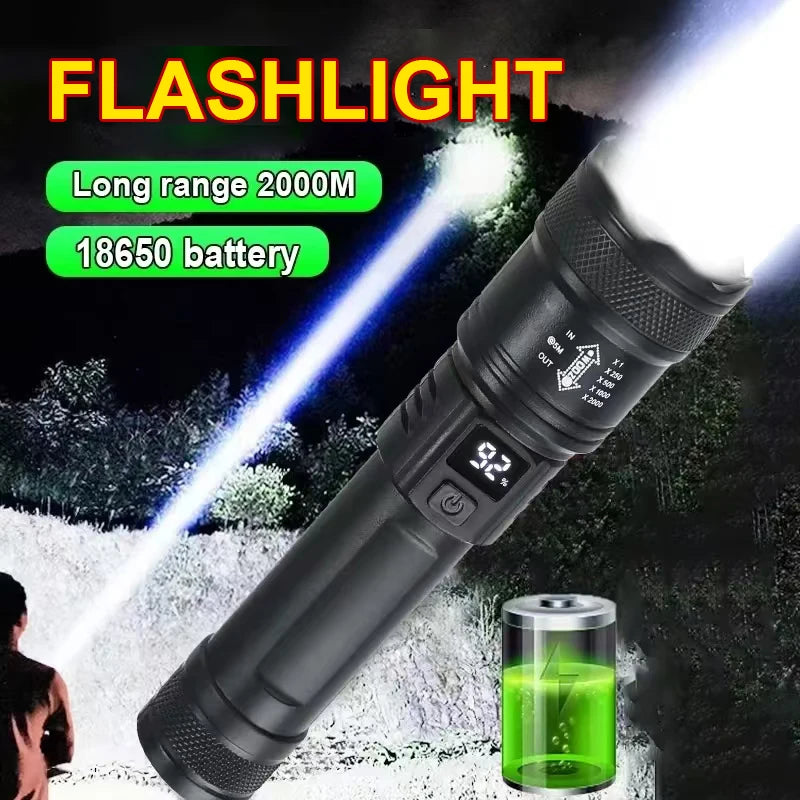 High Power LED Flashlight – USB Rechargeable Tactical Self-Defense Tool