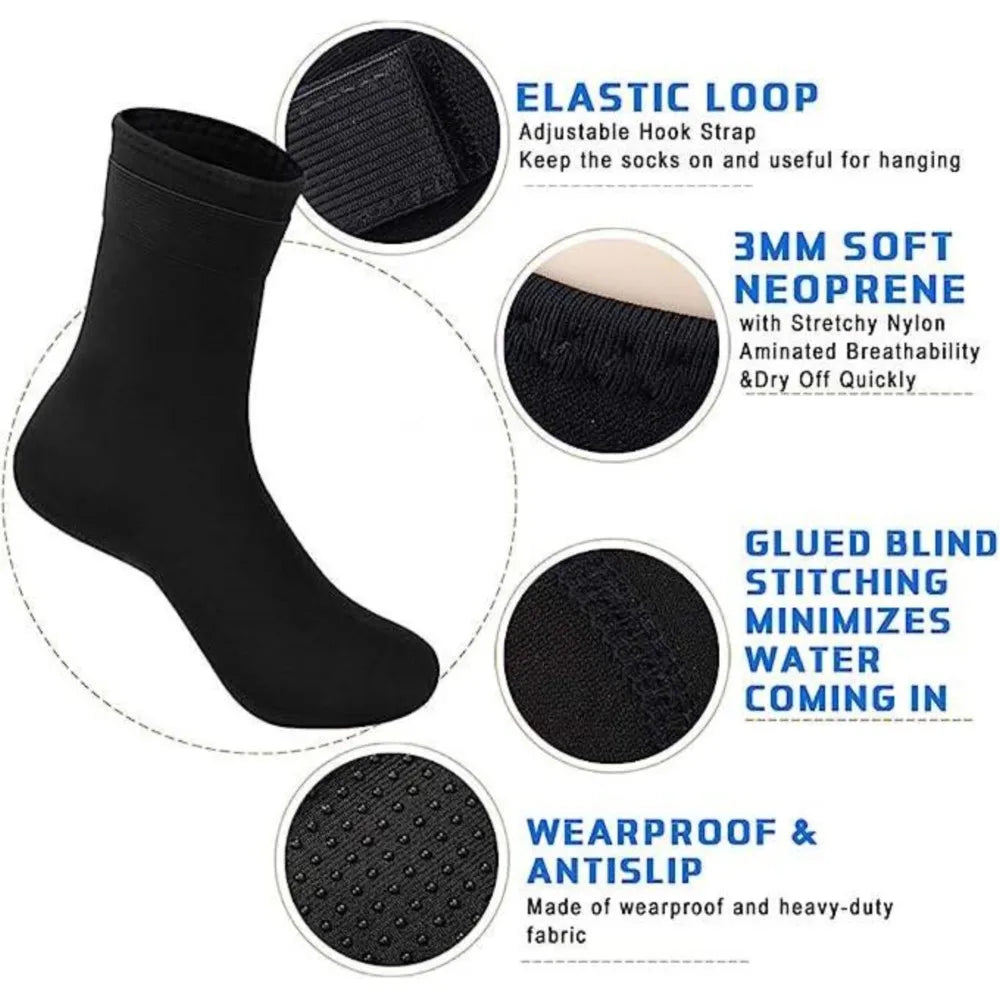 5mm Neoprene Socks & 3mm Wetsuit Shoes – Non-Slip Surf & Diving Boots