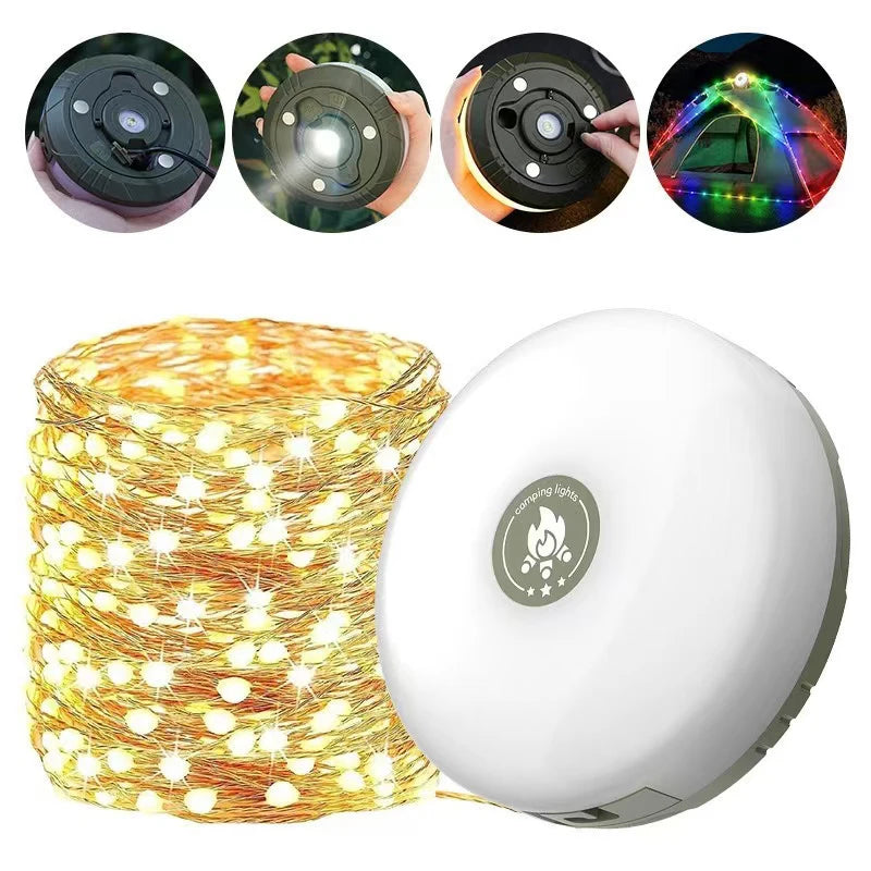 10M Waterproof LED Camping Lamp Strip – Outdoor Garden & Tent Decoration