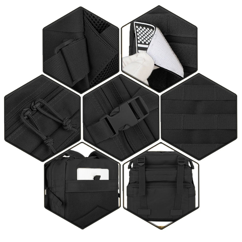 30/50L Tactical Backpack – MOLLE Survival Pack for Hiking, Travel & Hunting
