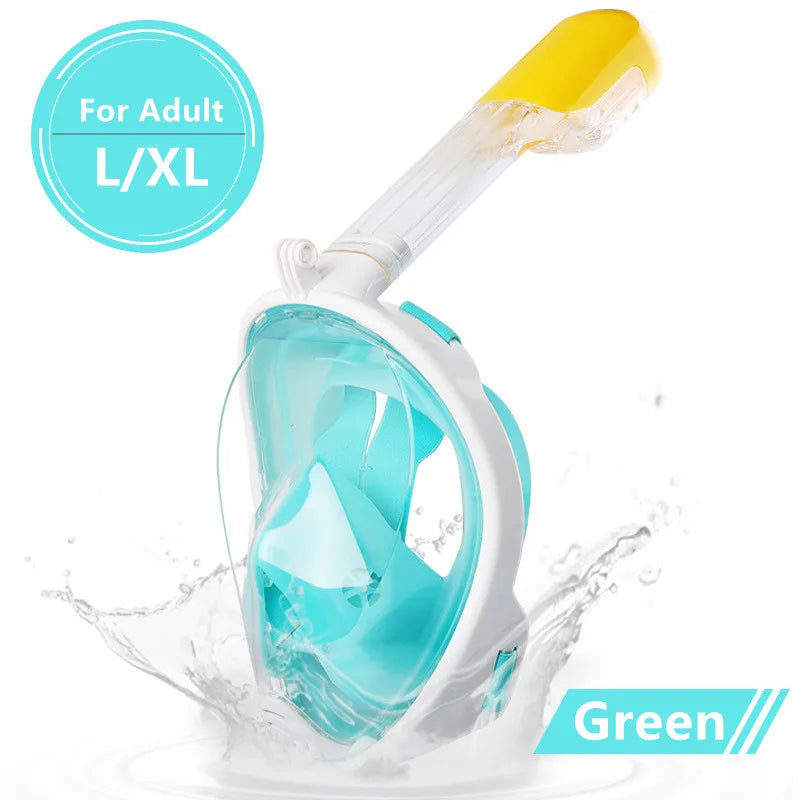 Full-Face Anti-Fog Diving Mask – Waterproof Snorkeling Gear for Adults & Kids