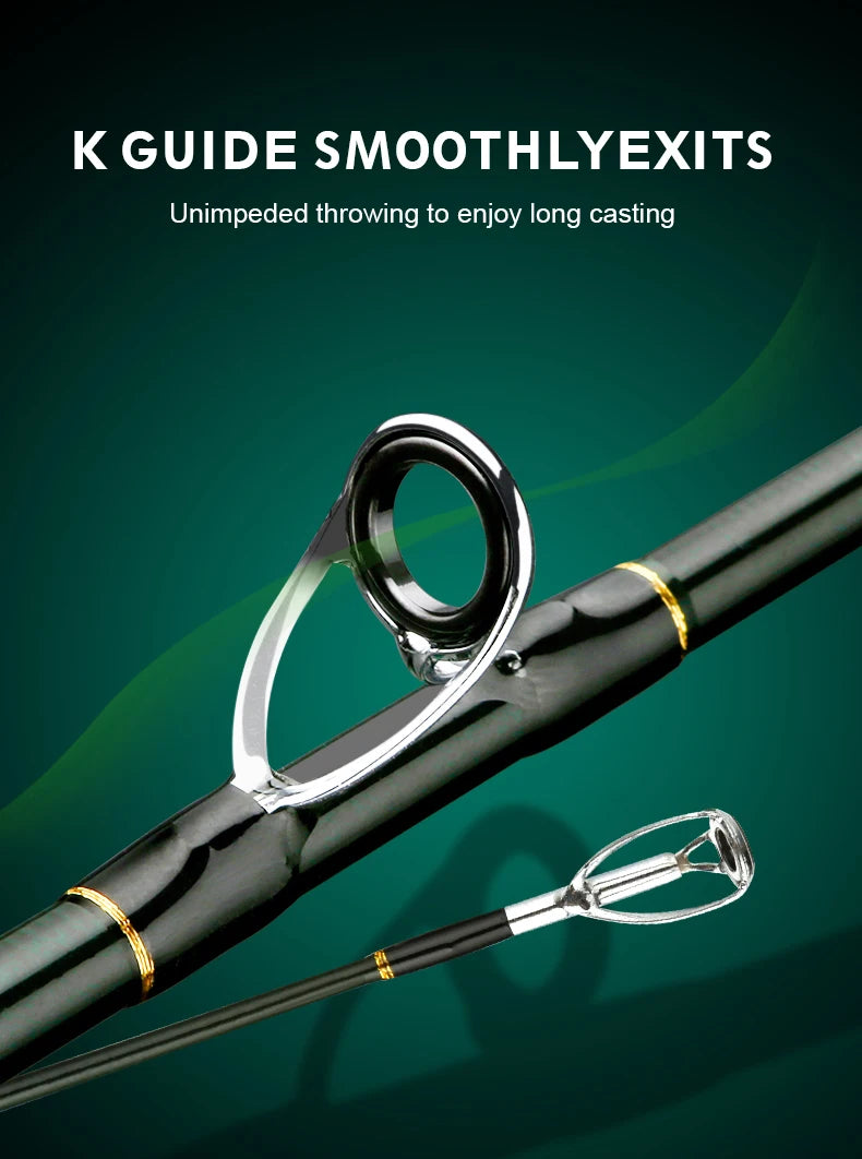 CEMREO Portable Carbon Travel Fishing Rod – 1.8m to 2.4m