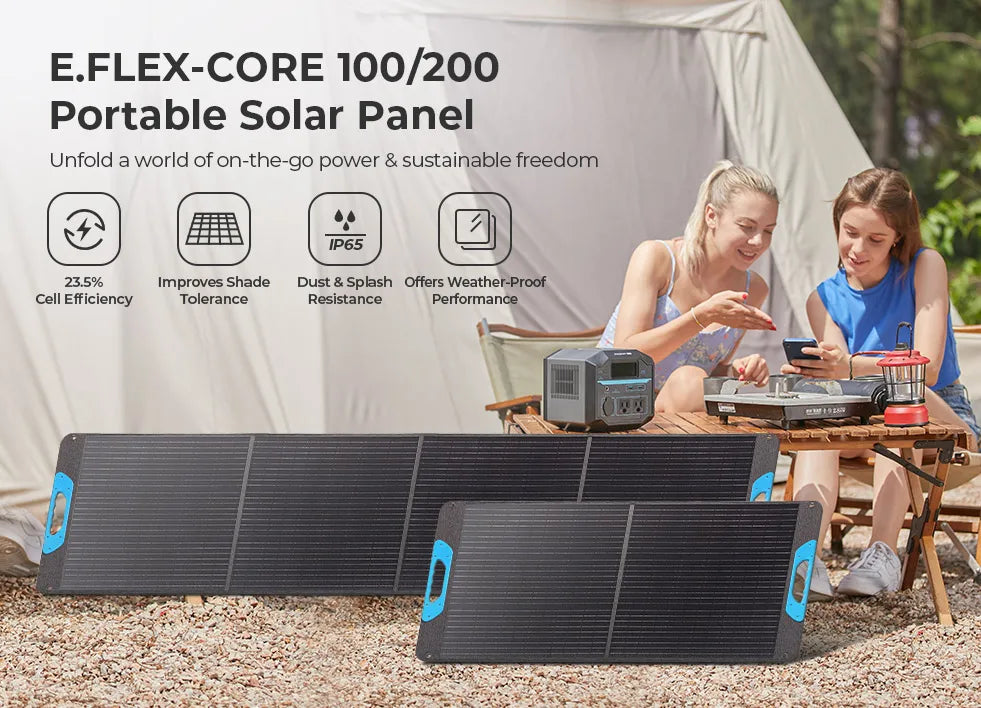 Renogy 200W Foldable Solar Panel – IP65 Waterproof Portable Charger for Camping & RV