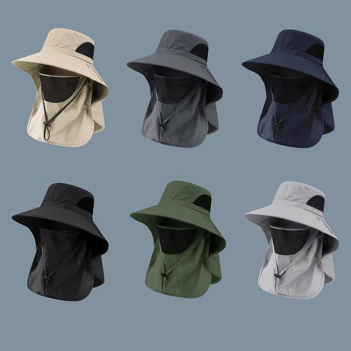 UV Protection Summer Sun Hat with Neck Flap – Unisex Outdoor Cap