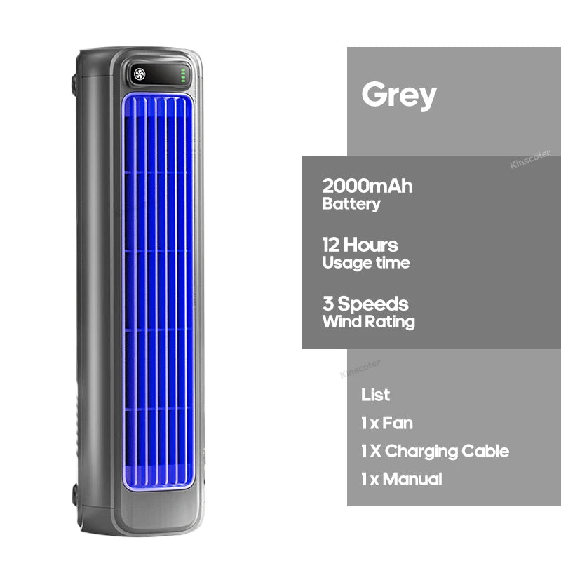 KINSCOTER Rechargeable Desktop Air Conditioner Fan – Wall-Mount, 3-Speed Cooling