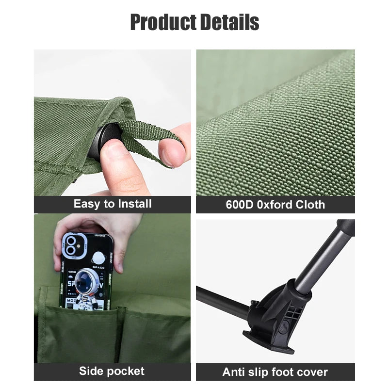 WESTTUNE Ultralight Folding Camping Cot – Portable Bed for Hiking & Travel