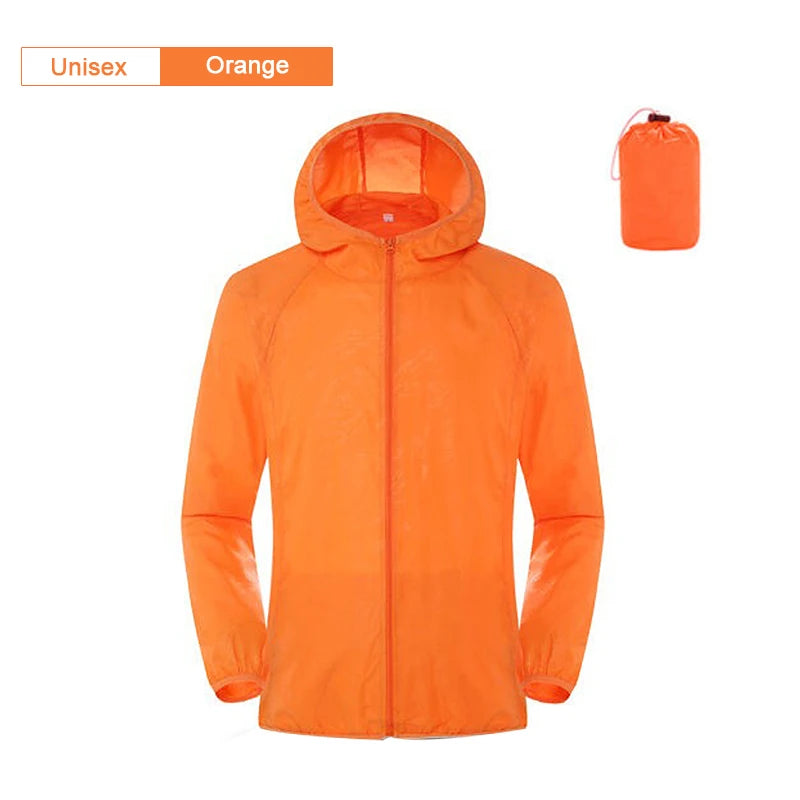 JNLN Waterproof Camping Rain Jacket – Quick-Dry Windbreaker with Pockets