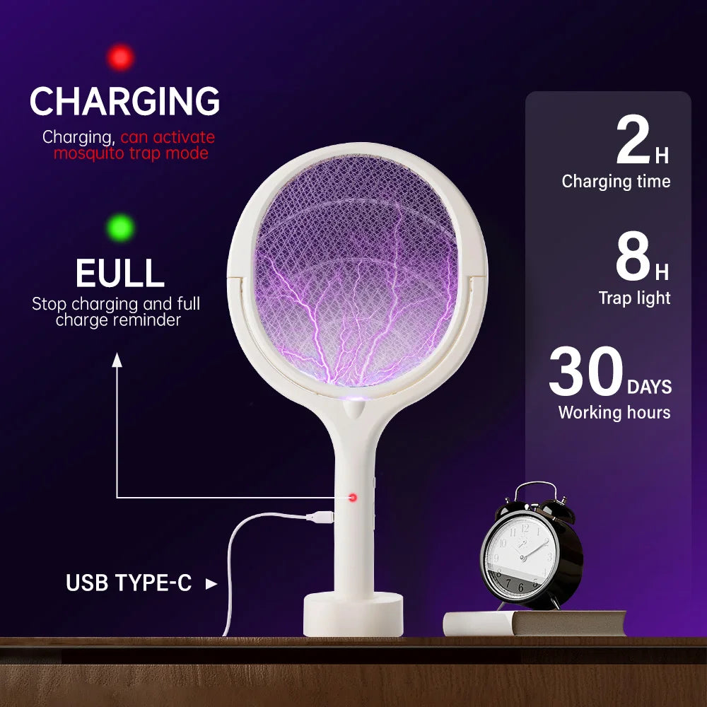 3500V 5-in-1 USB Rechargeable Killer Lamp – Bug Zapper &Mosquito  Swatter