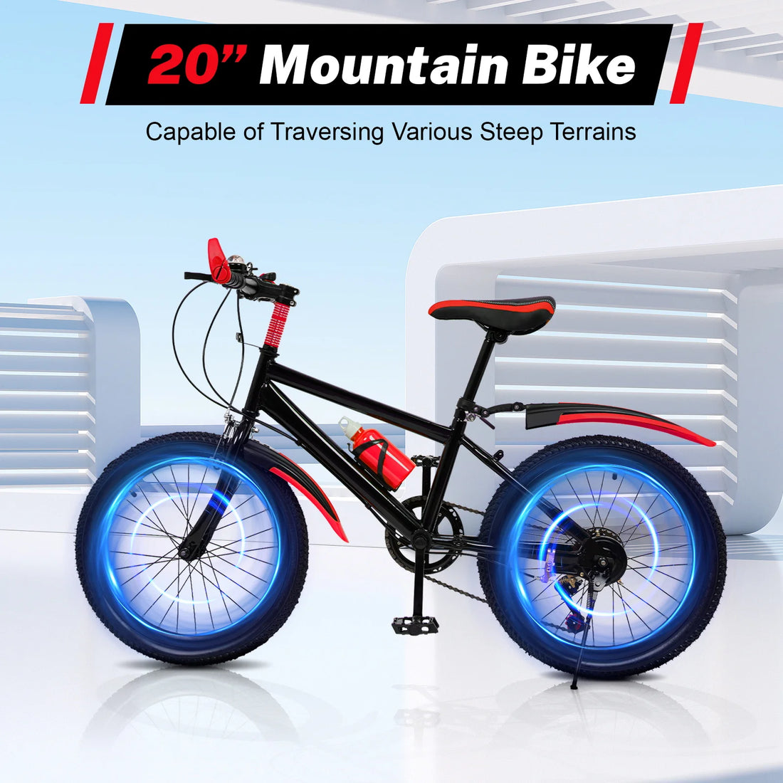 20" Kids Mountain Bike with 7-Speed Gears & Adjustable Seat