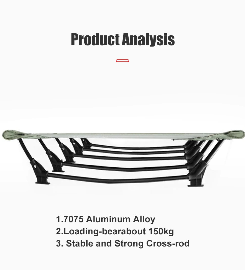 WESTTUNE Ultralight Folding Camping Cot – Portable Bed for Hiking & Travel