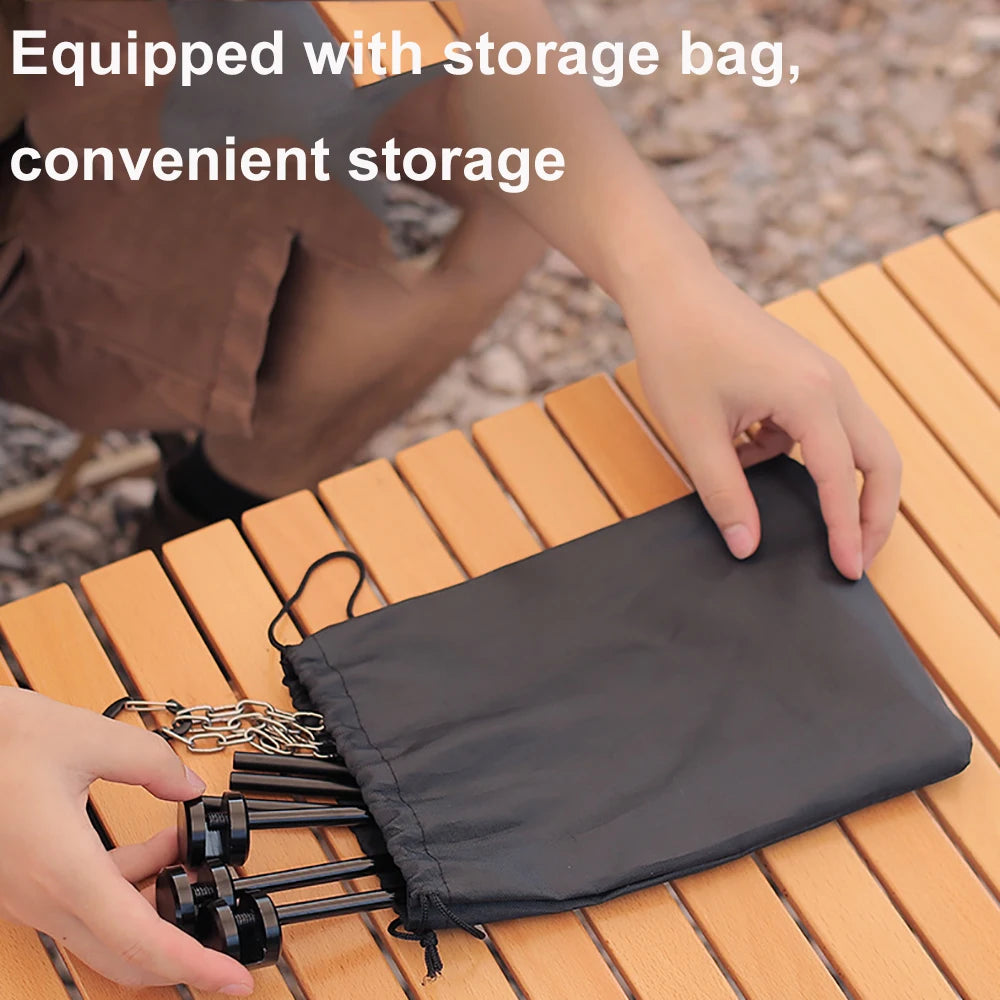 Outdoor Camping BBQ Tripod Grill Rack with Chain