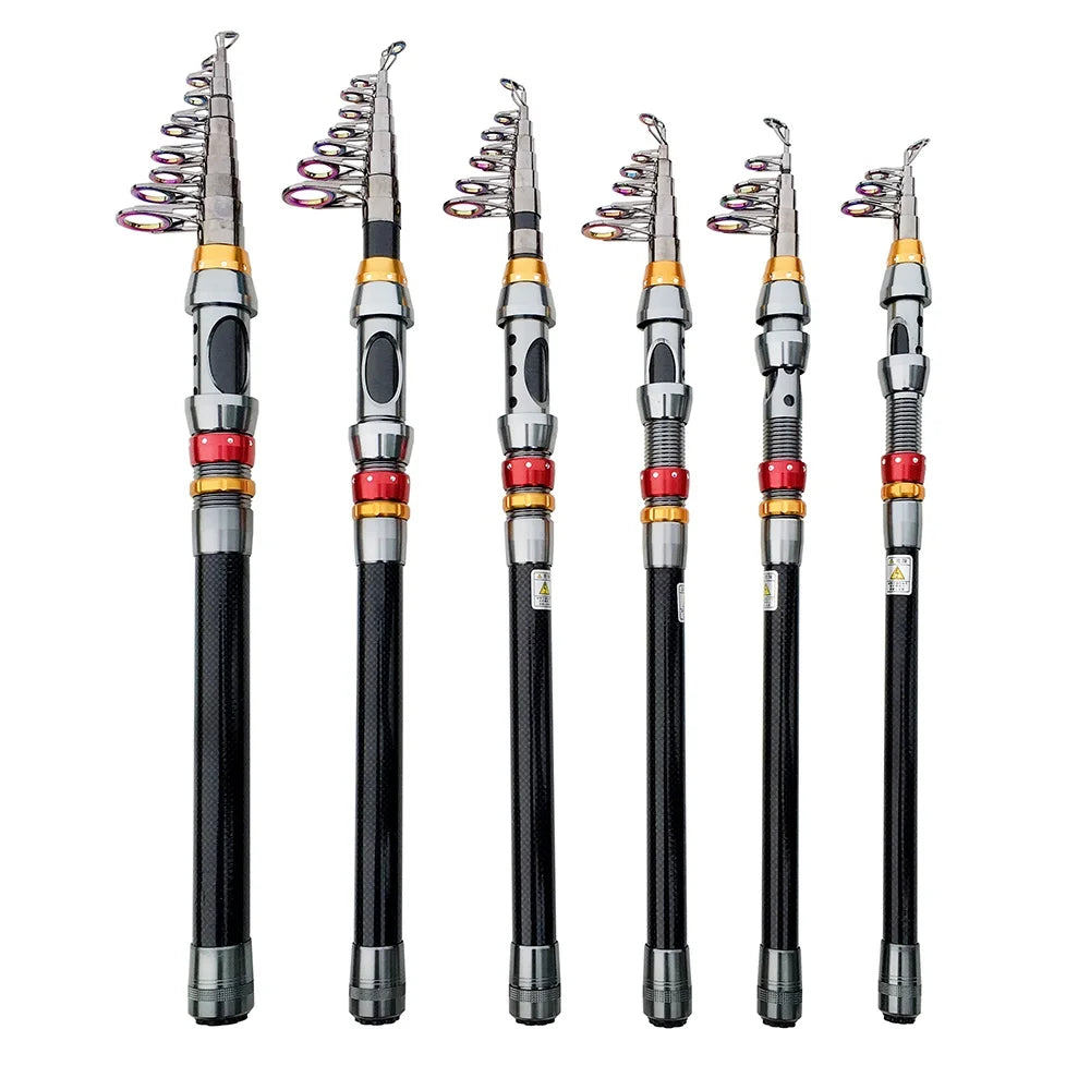 Telescopic Carbon Fiber Fishing Rod & Reel Combo 1.8–3.6m