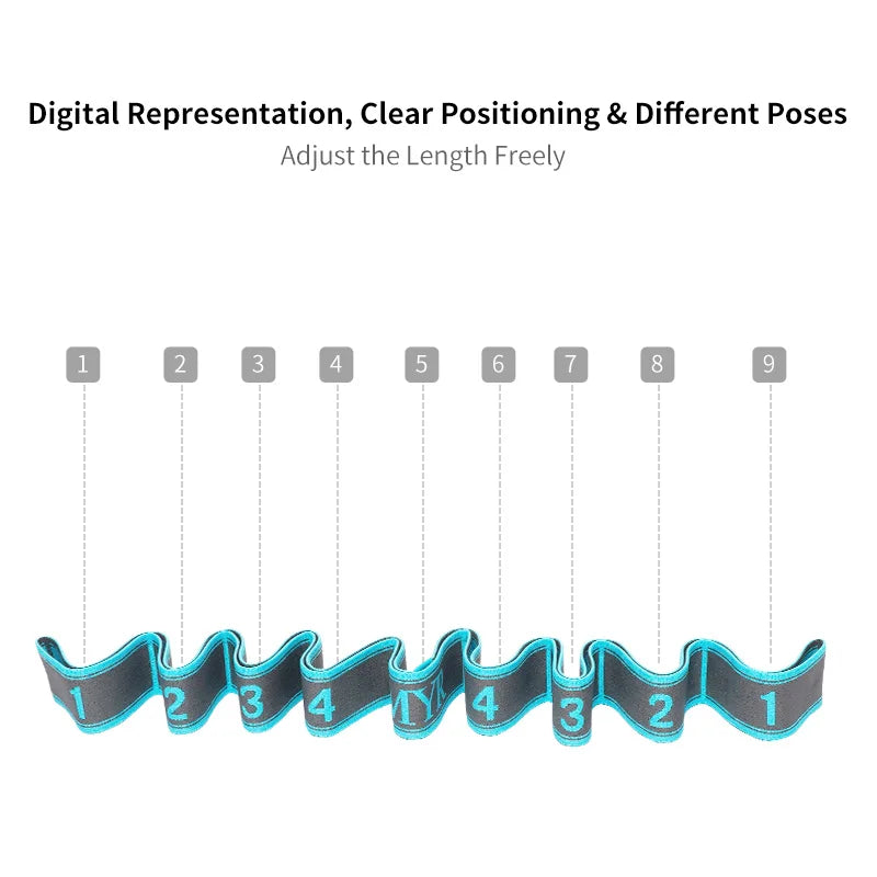 Elastic Yoga Stretching Strap with Loops – Multi-Sport Flexibility Band