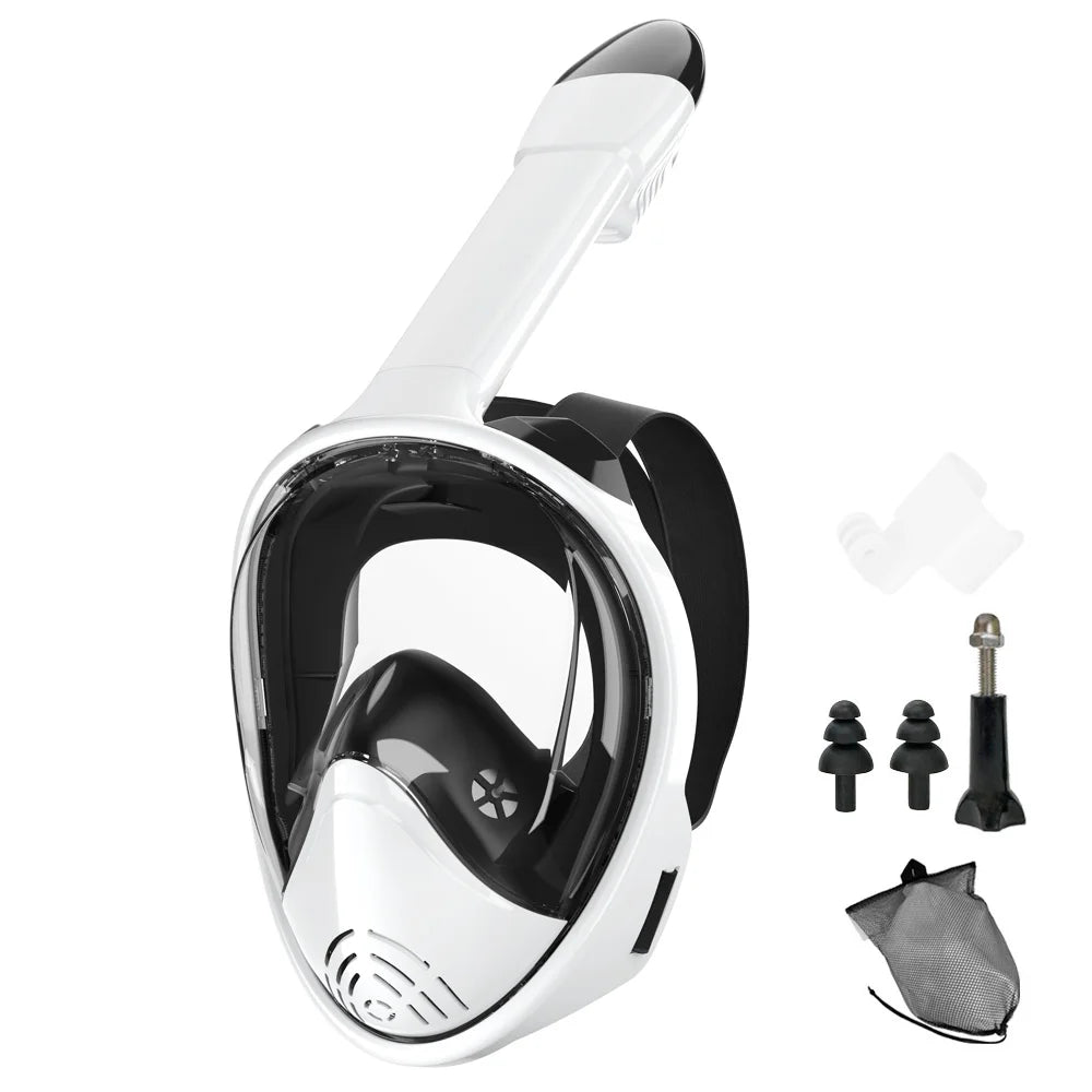 Professional Full-Face Snorkeling Mask – Anti-Fog Scuba Goggles for Kids & Adults