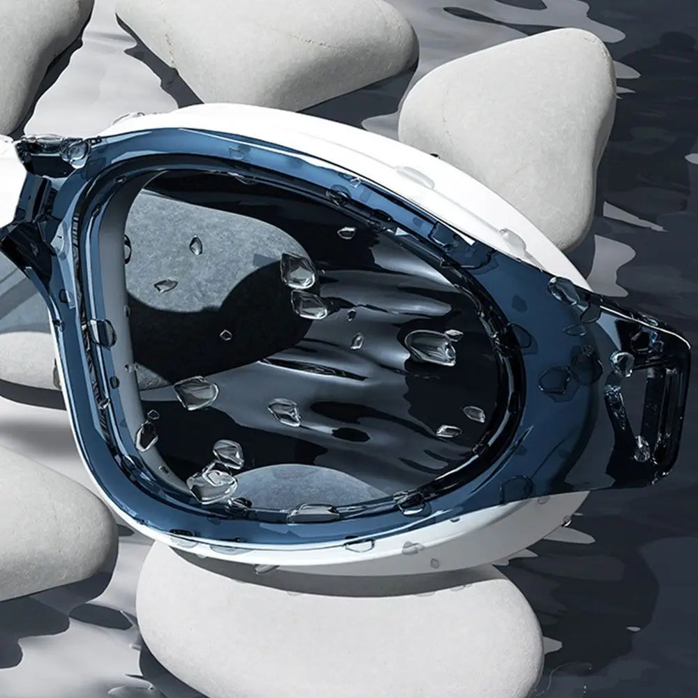 Portable Big Frame Silicone Swimming Goggles with Earplugs – HD Anti-Fog Eyewear