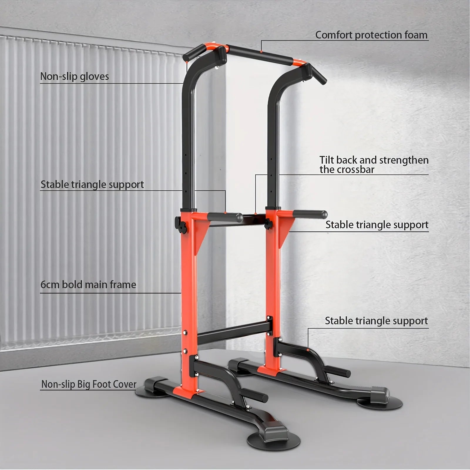Multifunctional Pull-Up Bar - Power Cages For Ultimate Strength Training Fitness Muscle Building Workout Heavy-Duty Adjustable