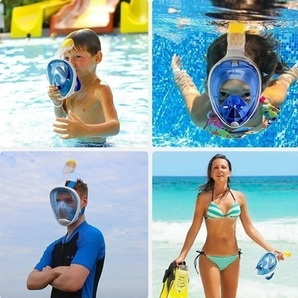 Full-Face Anti-Fog Diving Mask – Waterproof Snorkeling Gear for Adults & Kids