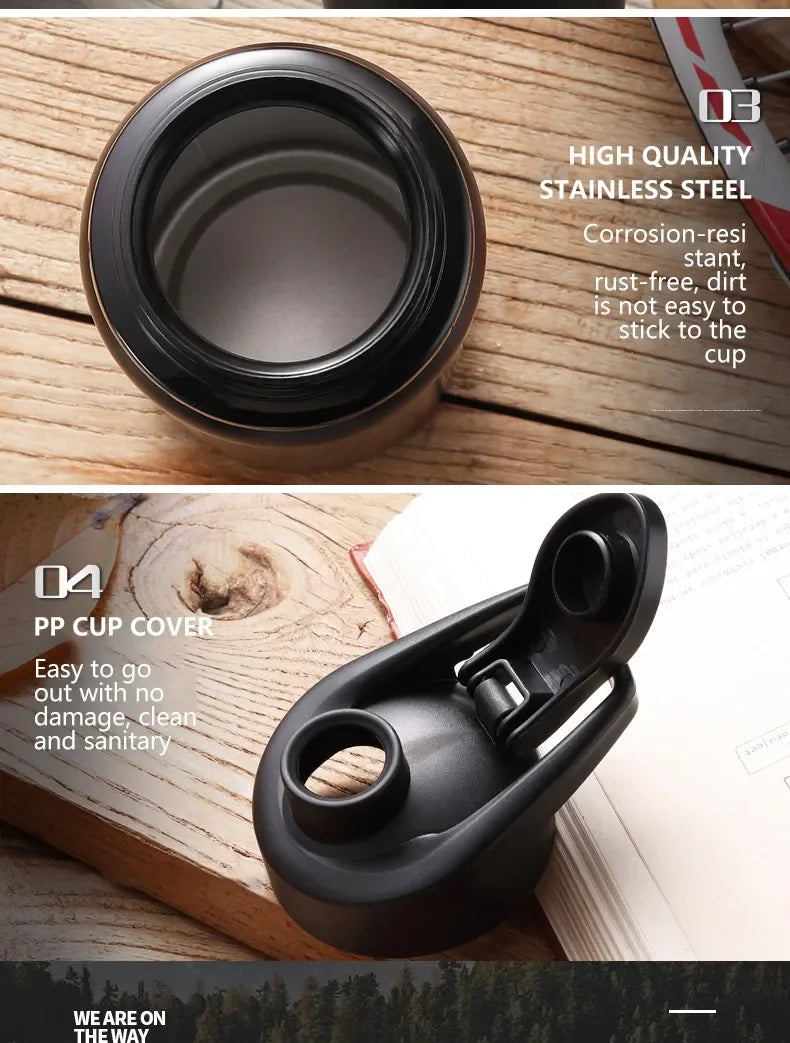 Metal Portable Water Bottle – Leakproof & Reusable Sports Travel Cup