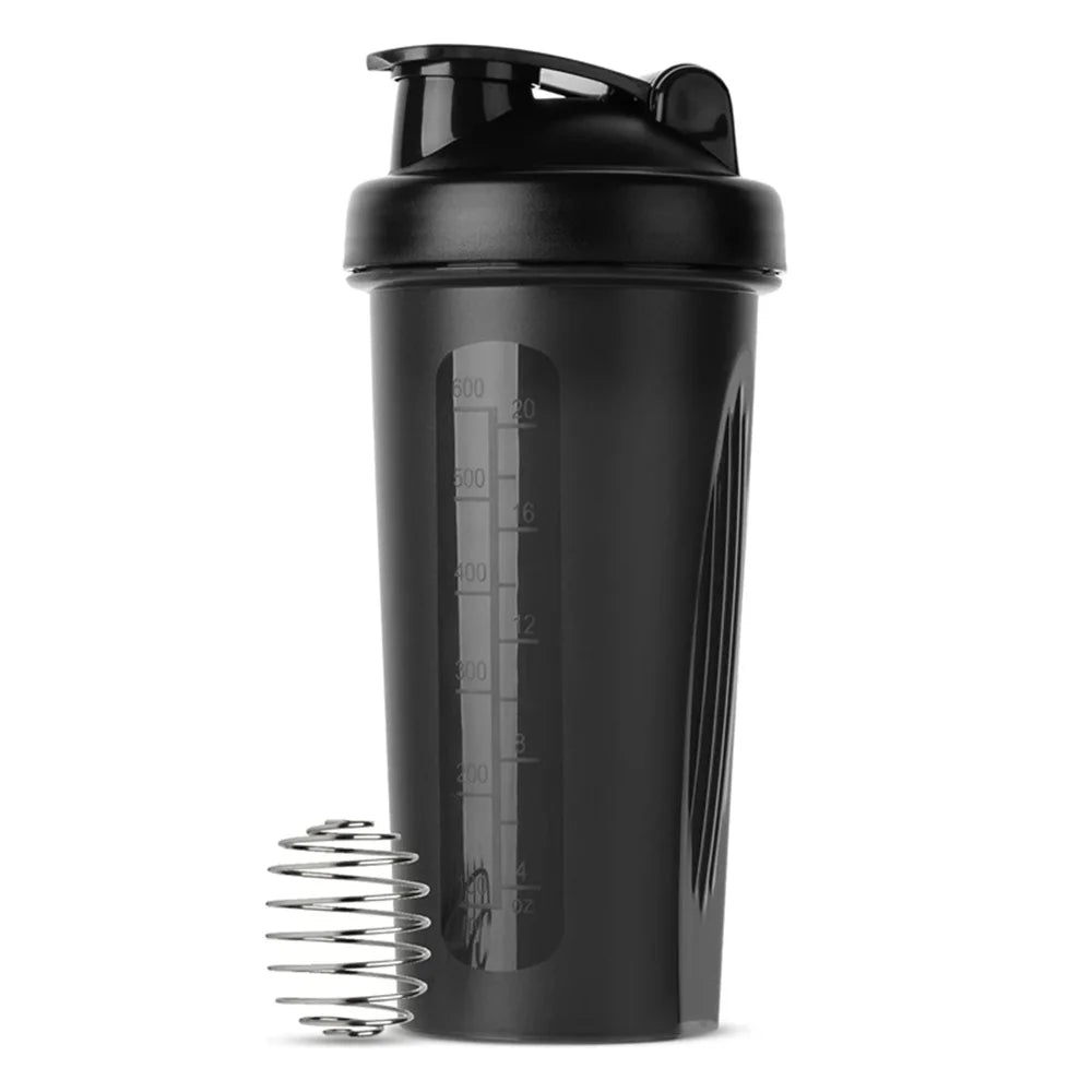600ml Portable Protein Shaker Bottle – Fitness & Sports