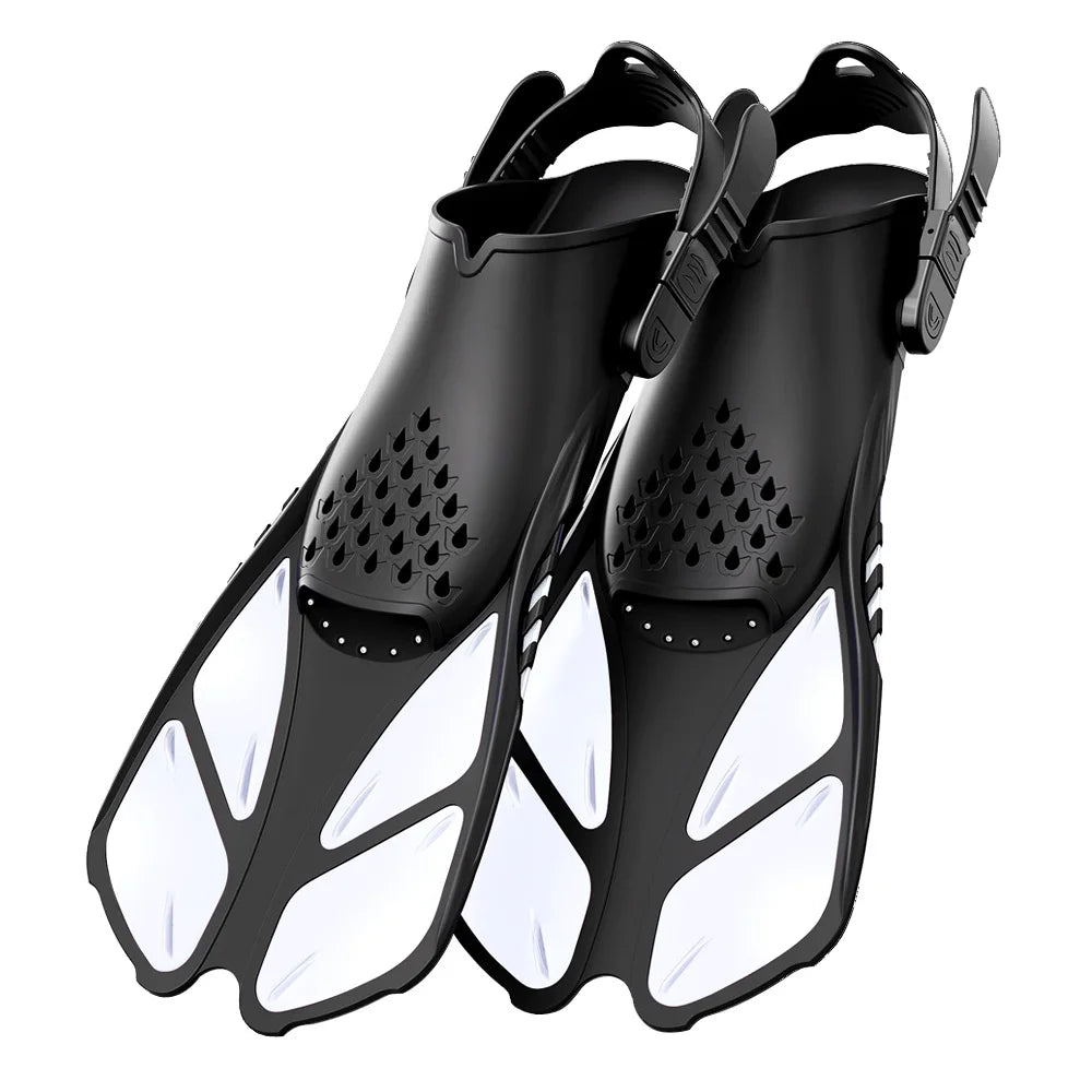 Adjustable Silicone Snorkel Fins – Open Heel Flippers
