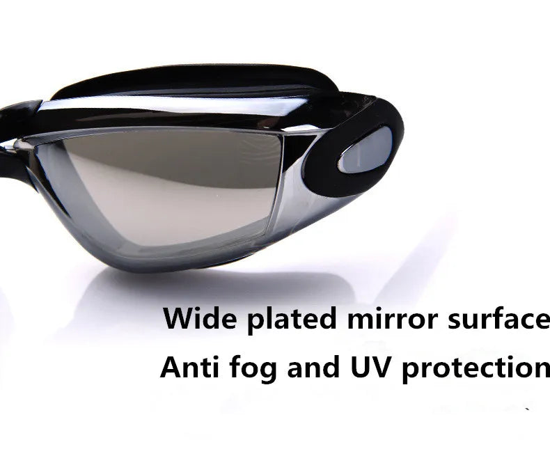 Adult Anti-Fog UV Swimming Goggles with Earplugs
