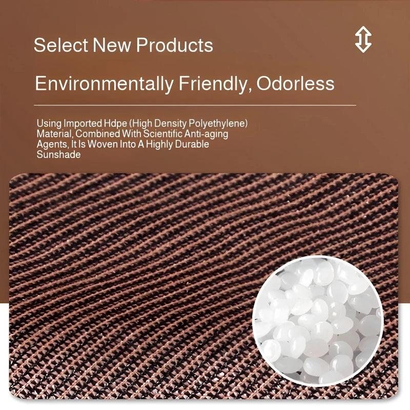 Thickened High-Density Sun Protection Net – Perforated Edge Outdoor Sunshade