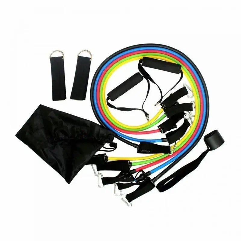 11-Piece TPE Resistance Band Set with Handles & Accessories