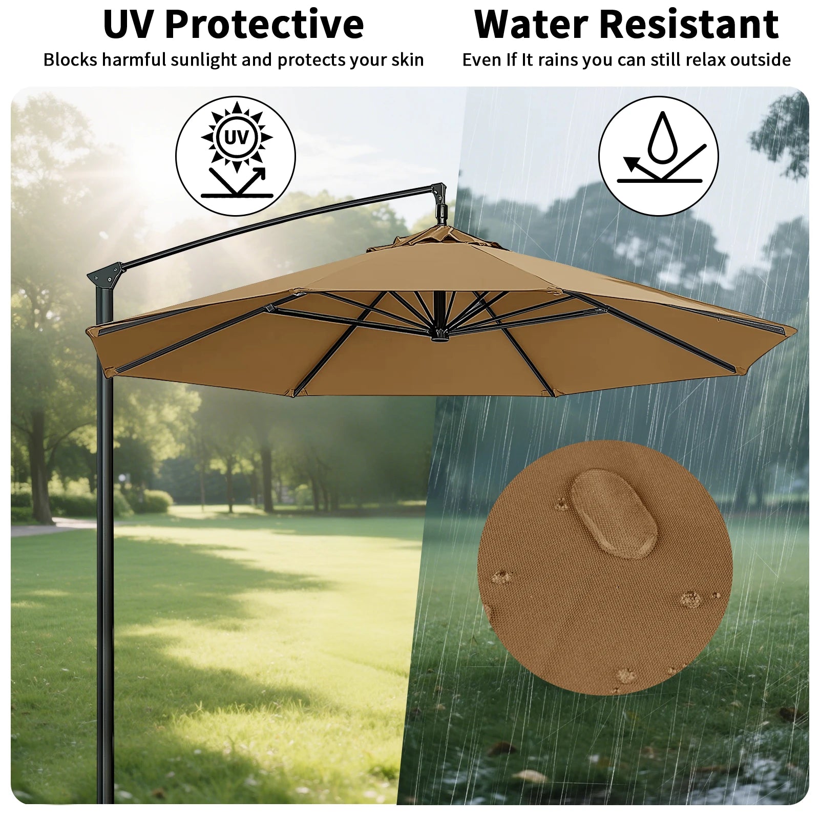 Replacement Parasol Canopy Cover with UV Protection