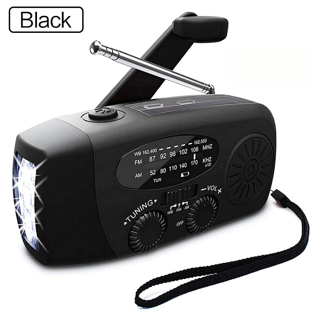 Solar Hand Crank Camping Light with AM/FM Radio