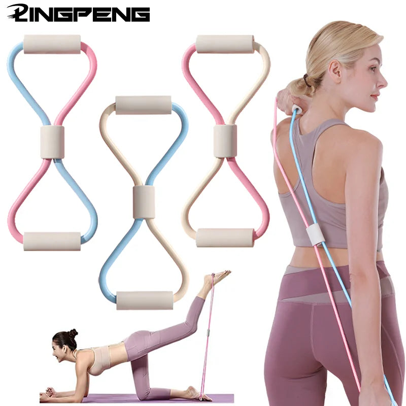 8-Shaped Yoga Resistance Band – Chest Expander