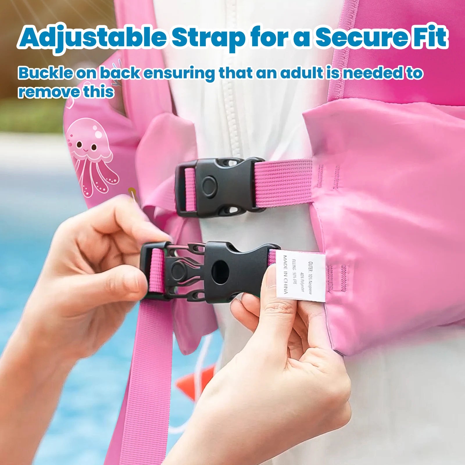 Children’s Swim Life Vest with Arm Floats & Whistle