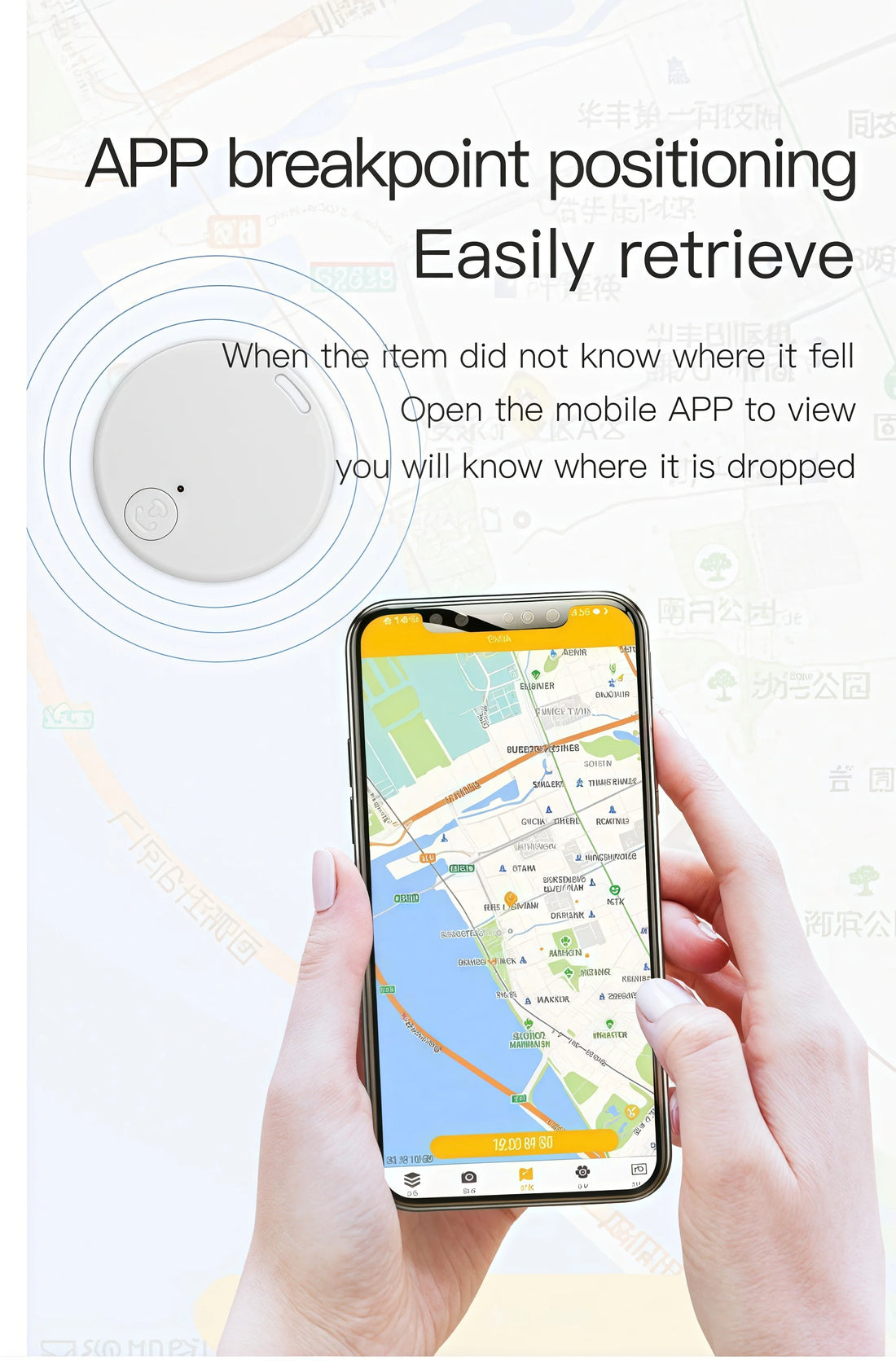 Mini GPS Tracker – Bluetooth Anti-Lost Device for Keys, Wallet & Kids