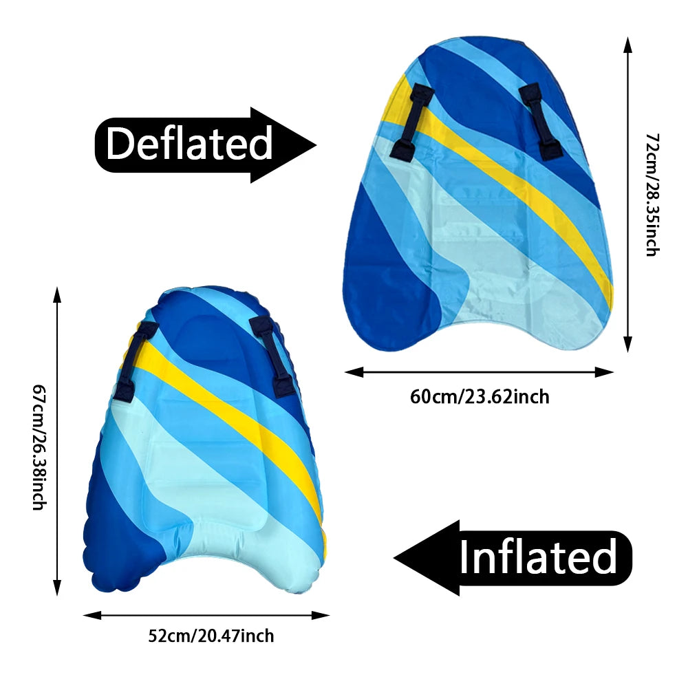 Thick PVC Inflatable Surfboard – Portable Swim & Surf Board for Beach