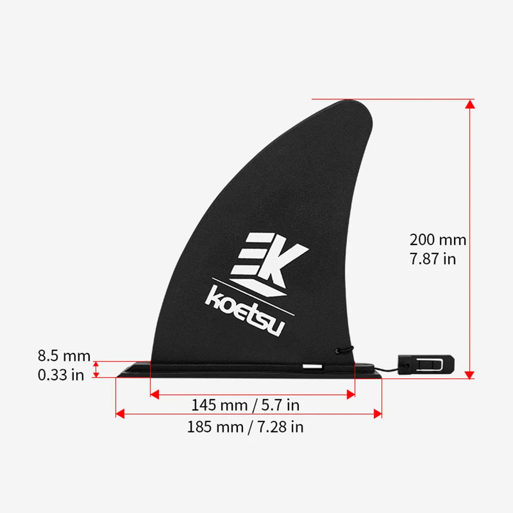 Detachable Longboard Paddle Board Fin – 10 to 4.5 Inch Surfboard Tail Fin