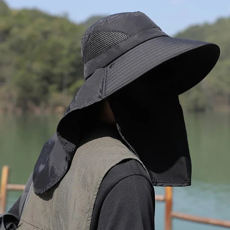 UV Protection Summer Sun Hat with Neck Flap – Unisex Outdoor Cap