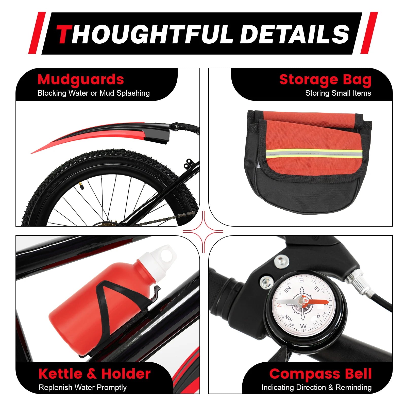 20" Kids Mountain Bike with 7-Speed Gears & Adjustable Seat