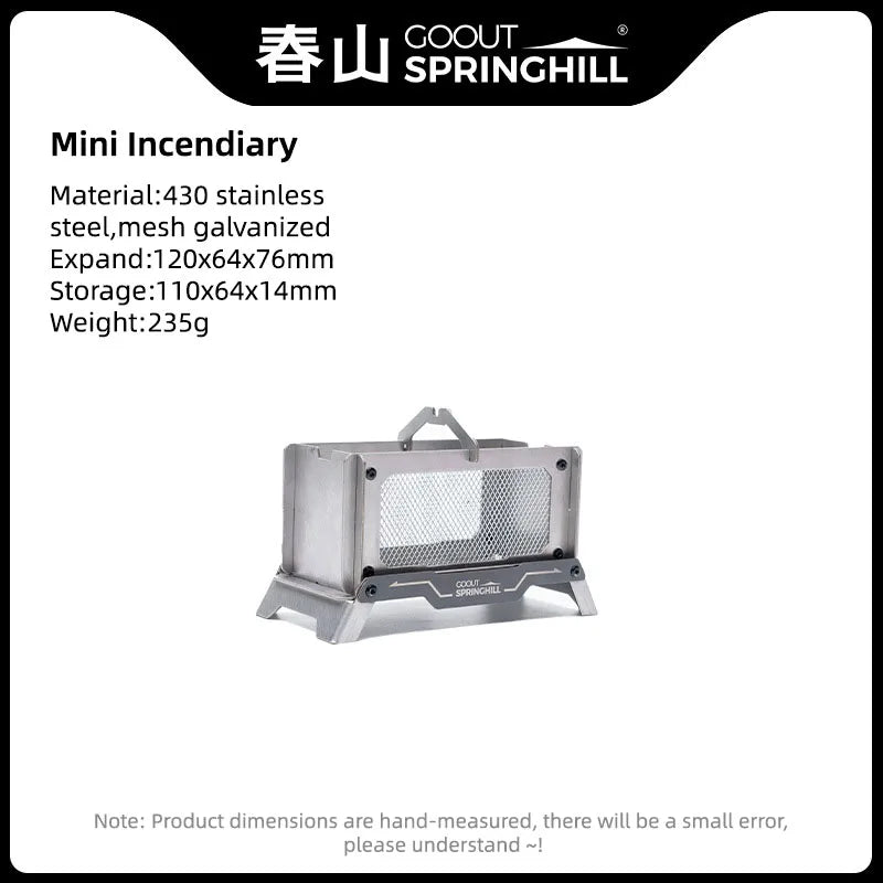 Goout Springhill Mini Woodstove – Portable Camping & Incense Burner