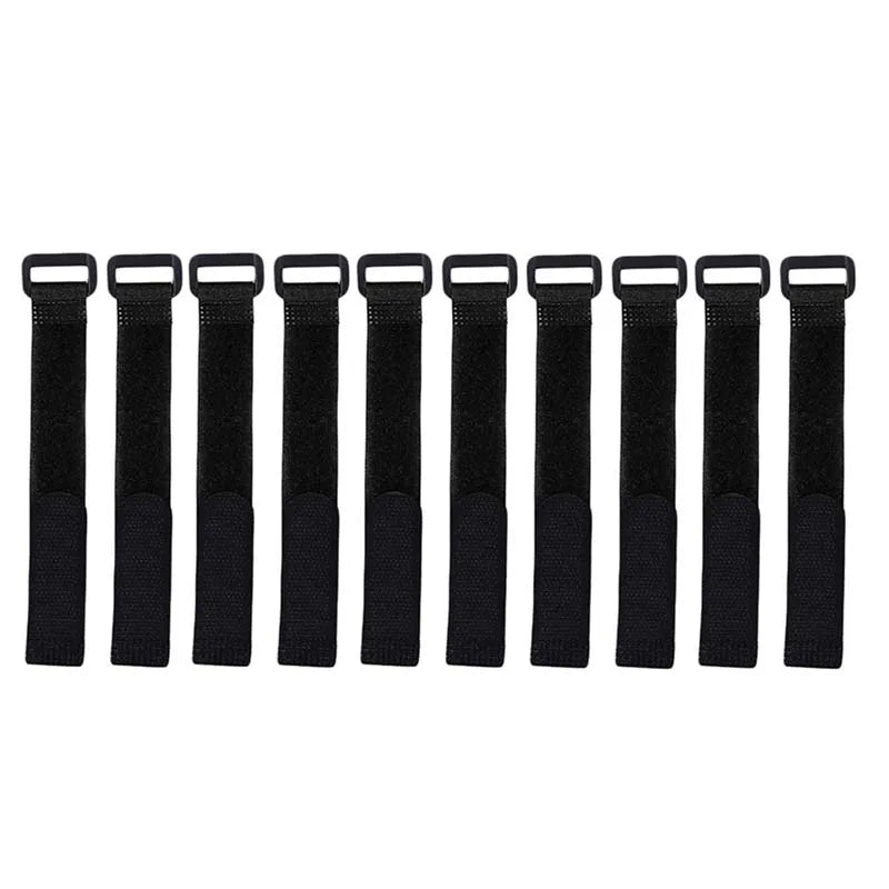 10pcs Reusable Fishing Rod Tie Holder Straps with Hook & Loop