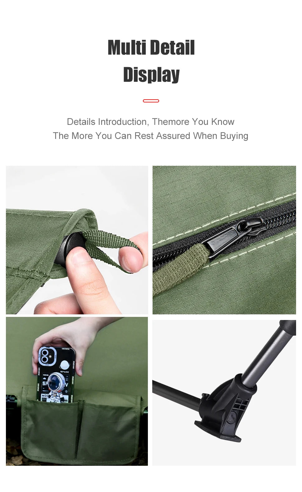 WESTTUNE Ultralight Folding Camping Cot – Portable Bed for Hiking & Travel